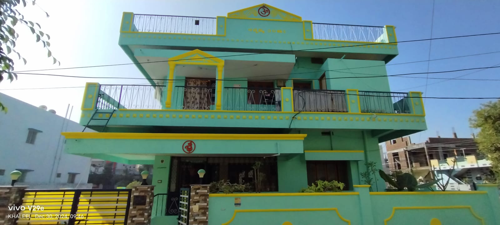 Fresh Green Exterior by KG Painters in Kurnool