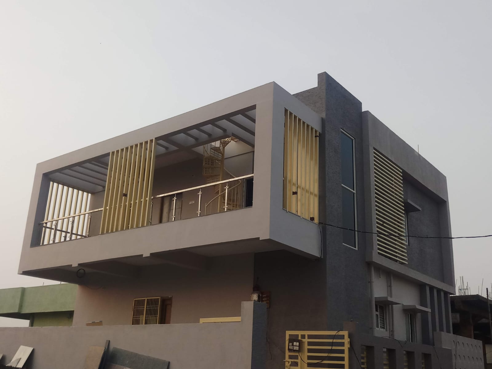 Modern Grey Residence by KG Painters in Kurnool